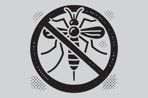 Abstract Mosquito Icon for Versatile Use vector