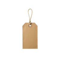 A tan paper tag hanging from a string png