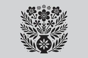 Decorative Vase Silhouette Illustration for Versatile Use vector