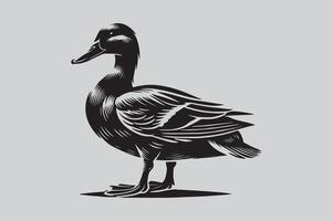 Swan Silhouette Icon for Creative Projects vector