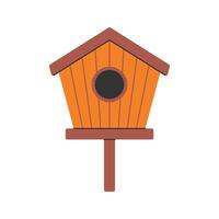 Birdhouse Icon Illustration with soft color palette in flat design style. Perfect for Spring season themed designs vector
