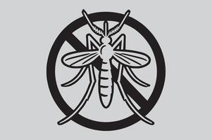 Decorative Mosquito Icon in Minimalist Design vector