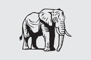 Minimalist Elephant Design for Projects vector