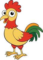 Hen Colorful Illustration design vector
