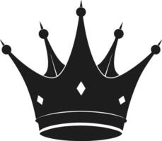Minimalist Black Crown Illustration vector