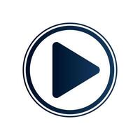 the play button stops with a blue circle vector