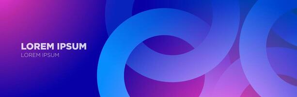 Modern abstract blue and purple gradient geometric shape circle background vector