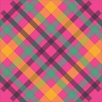 Traditional Gramin Check Pattern in Classic pink, Green, and orange colors - A Versatile and Timeless Design for Fabrics, Textiles, vector