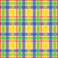 Traditional Gramin Check Pattern in Classic Red, Green, and Blue Colors - A Versatile and Timeless Design for Fabrics, vector
