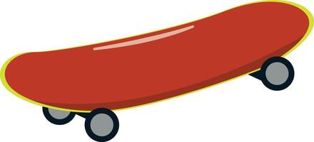 Skateboard Icon in Flat Design vector