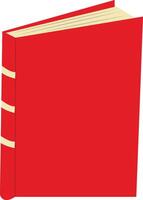 Education Textbook in Red Color Design. vector