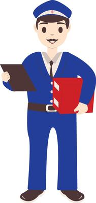 Postman Character Holding Red Box