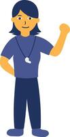 Female Teacher Character in Flat Design vector