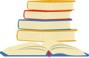 Textbook in Open and Stack Position vector