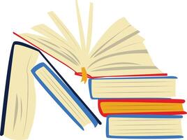 Textbook in Open and Stack Position vector