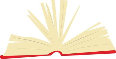 Education Textbook in Open Position vector