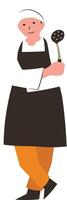 Male Chef Character with Uniform vector