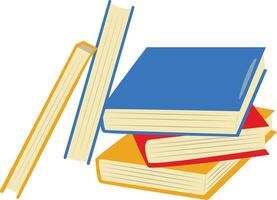 Education Textbook in Stand and Stack Position vector