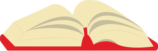 Education Textbook in Red Color Design. vector