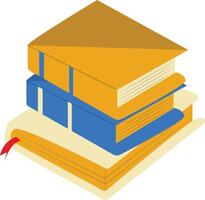 Stack of Textbook in Closed Position vector