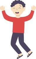 Man Jumping Character in Flat Design vector