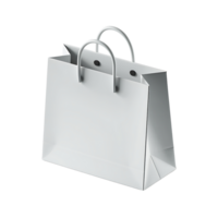 Blank White Shopping Bag Mockup isolated on transparent background png