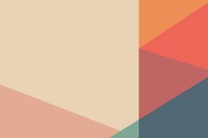 A colorful geometric pattern with a blue, orange and green background vector