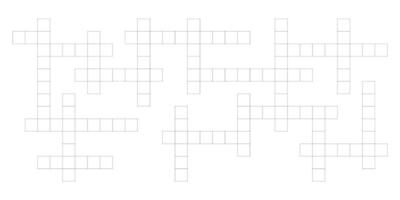 Crossword puzzle grid with empty boxes. Flat illustration for quiz and brain games. vector