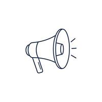 Megaphone Sketch outline vector
