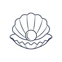 Elegant Pearl in a Clamshell vector