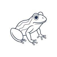 Simple Frog Line Art vector