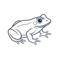 Elegant Frog Outline Drawing vector
