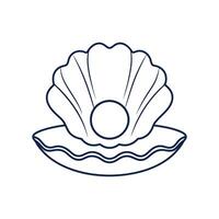 Classic Pearl in Shell Sketch vector