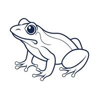 Classic Frog Profile in Lines vector