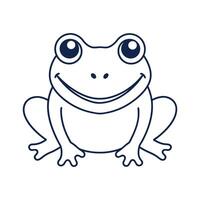 Outline of A Happy Frog vector