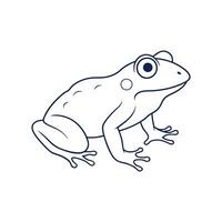 Minimalist Frog Sketch vector