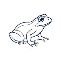 Detailed Frog Contour Design vector