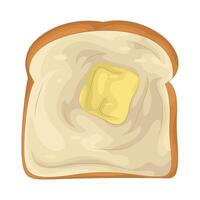 Illustration of Toast with butter vector