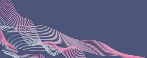 Abstract background with wavy lines. Trendy color of the year 2025 Future Dusk. illustration EPS 10. vector
