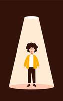 Flat Illustration of a Man Feeling Lost. vector
