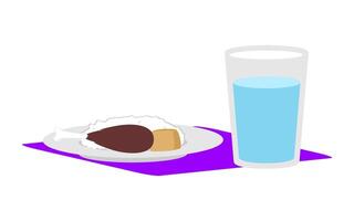 Flat Illustration of Menu For Suhoor vector