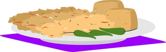 Flat Illustration of Gorengan, Bakwan, Tahu Menu For Iftar vector