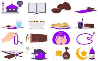 Flat Illustration of Element Ramadan vector