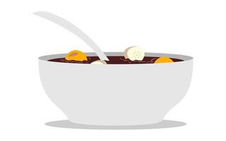 Flat Illustration of Kolak Menu For Iftar vector