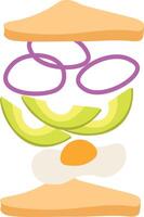 Culinary Construction Set Toast vector