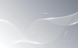 Premium background design with white line pattern in luxury white and silver colour and hining wave lines. Abstract artificial intelligence white background, luxe invite. Illustration 10 eps. vector