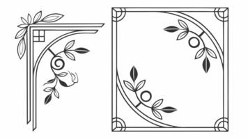A black and white drawing of a shelf and a window vector
