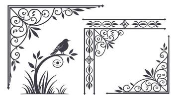 Set of decorative elements vector