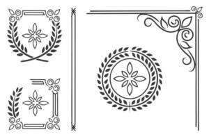 Set of decorative elements vector