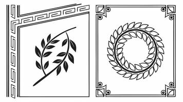 Two different designs of decorative elements vector